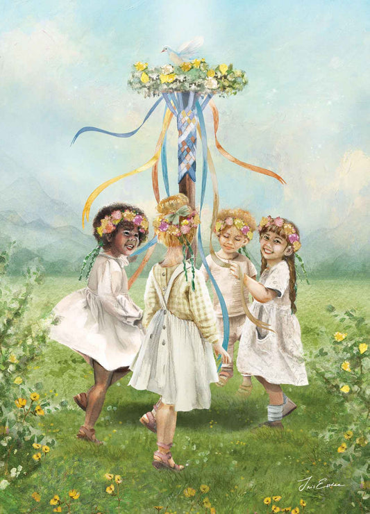 Dance around the maypole | Postcard Iris Esther