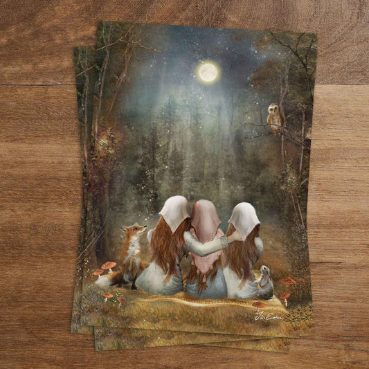 Sisters moon | Postcard Iris Esther